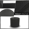 G-PLUS 12" x 75ft Boat Trailer Bunk Carpet, Outdoor Ribbed Marine Bunk Carpet Fit for Boat Trailer Runners Black