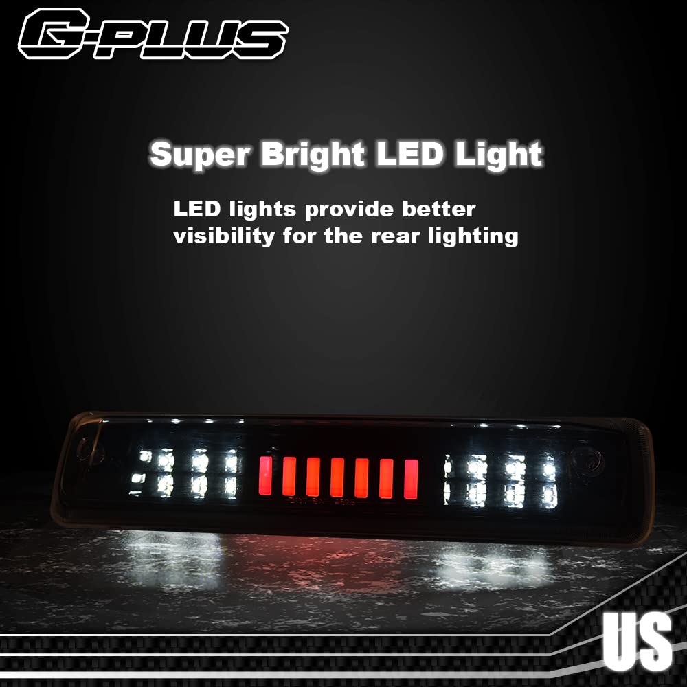 G-PLUS Rear High Mount 3RD Third I Brake Light Stop Tail light Lamp Compatible with 2015-2018 Colorado/Canyon GM25971002 52019397 Rear Cab Roof Tail Center Lamp