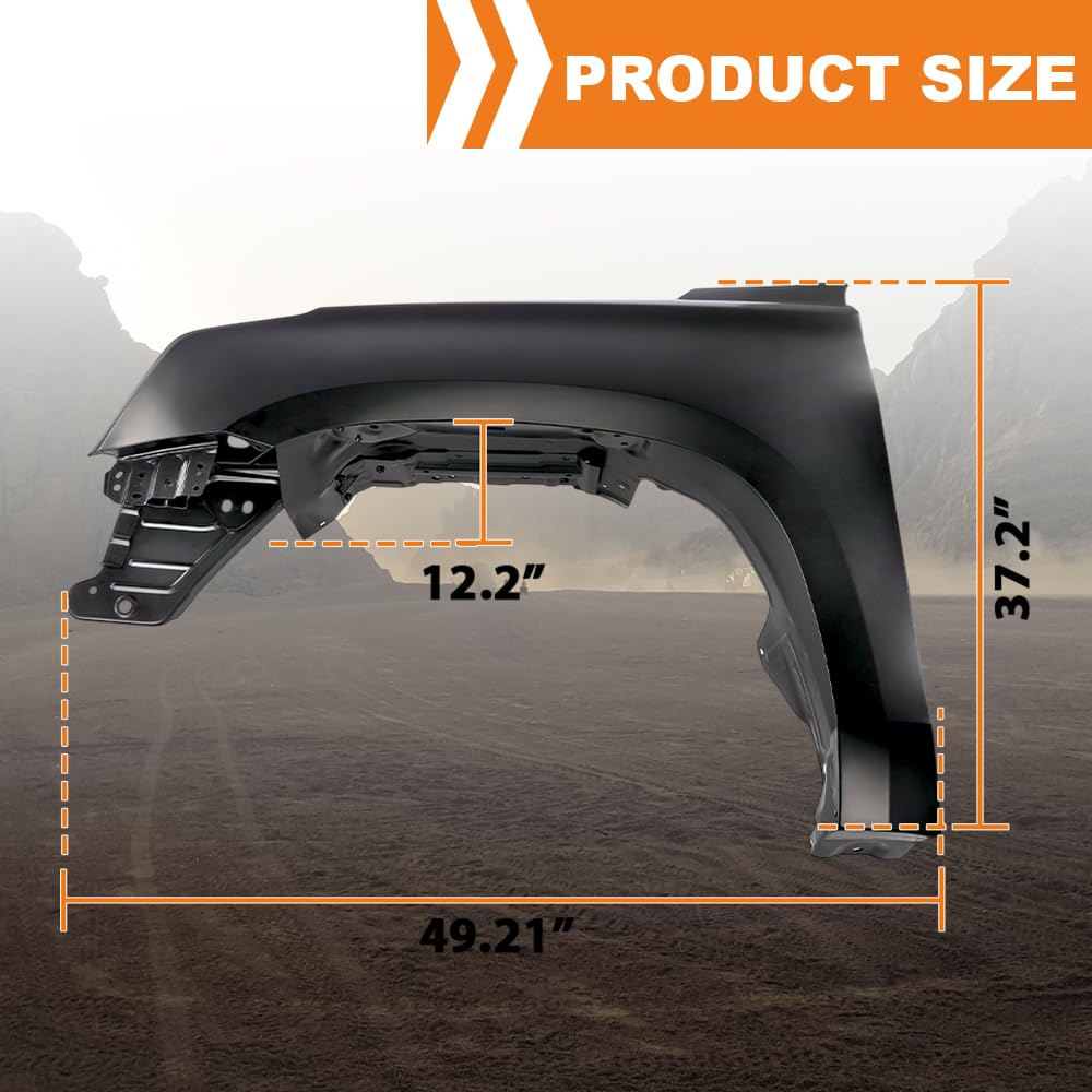 G-PLUS Front Left Driver Side Fender Compatible with Cadillac Escalade/Escalade ESV 2015-2020 84216913, 1240398, 23272198, 22756427 Black