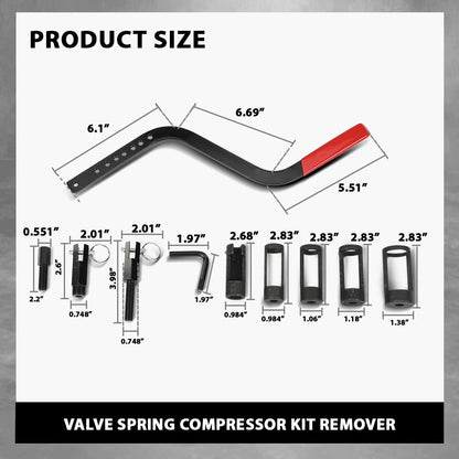 G-PLUS Valve Spring Compressor Kit Remover & Installer Disassembling Tool Compatible with BMW, VW, Audi, Toyota, Lx, Ford, Nissan, Hyundai, Renault, and Many Other Engine Applications Black