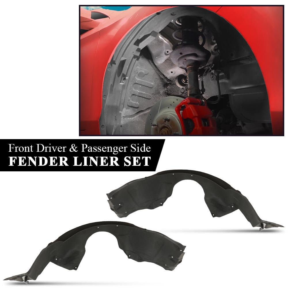 G-PLUS Front Fender Liner Driver and Passenger Side Compatible with Honda Accord 2018-2021 74150TVAA00 74100TVAA00 HO1248180 HO1249180