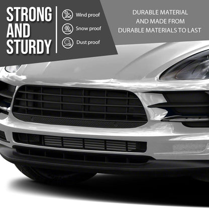 G-PLUS Air Dam Deflector Lower Valance Apron Front Compatible with Porsche Macan (submodel: Base, S) 2019 2020 2021 95B807061M1E0, PO1093109 Black