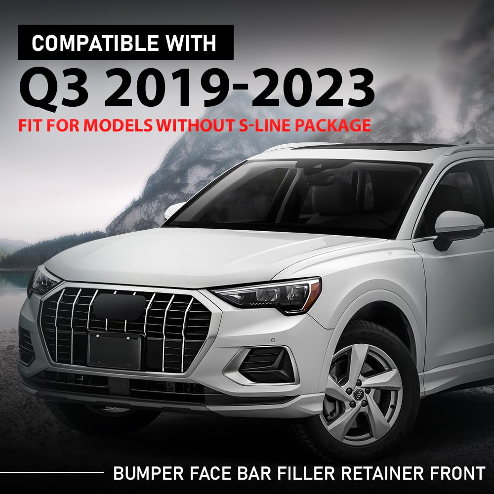 G-PLUS Front Bumper Face Bar Filler Retainer, Compatible with Audi Q3 Prestige 2019/ Audi Q3 2019-2023, 83A807663GRU, AU1087105
