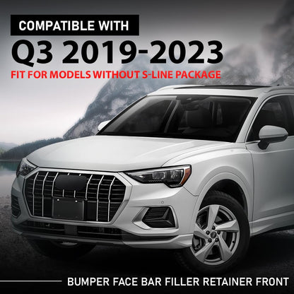 G-PLUS Front Bumper Face Bar Filler Retainer, Compatible with Audi Q3 Prestige 2019/ Audi Q3 2019-2023, 83A807663GRU, AU1087105