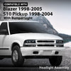 G-PLUS LED Headlights Assembly Front Headlamps Left Right Fit Chevy Blazer 1998-2005, Fit Chevy S10 Pickup 1998-2004 with Bumper Lights Smoke Lens Black Housing Clear Reflector,faros delanteros