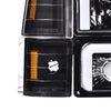 G-PLUS LED DRL headlights, Compatible with 1994 1995 1996 1997 1998 1999 2000 GMC C10 C/K C1500 bumper Headlamp, Clear lens Black Housing Amber Reflector
