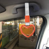 G-PLUS JDM Tsurikawa Ring Heart Subway Train Bus Car Handle Hand Straps Drift Charm,Rear Bumper Warning Ring (Orange)