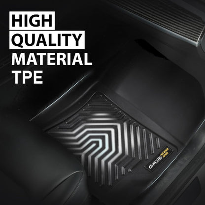 G-PLUS Floor Mats Compatible with Toyota Corolla Sedan 2020-2024 1st & 2nd Row Liner All Weather Full Cover Protection TPE Floor Cargo Liners Black