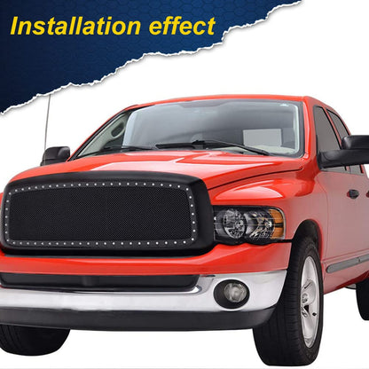G-PLUS Headlights Assembly, Compatible with 2002 2003 2004 2005 Dodge Ram 1500 2500 3500 bumper Headlamp, Clear lens Black Housing Amber Reflector