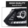 G-PLUS LED Projector Headlights Assembly Compatible with Dodge Ram 1500 2500 3500 2009-2012,Left & Right Pair Headlight Clear Lens Black Housing Clear Reflector,Front Headlamp Bar Plank Style