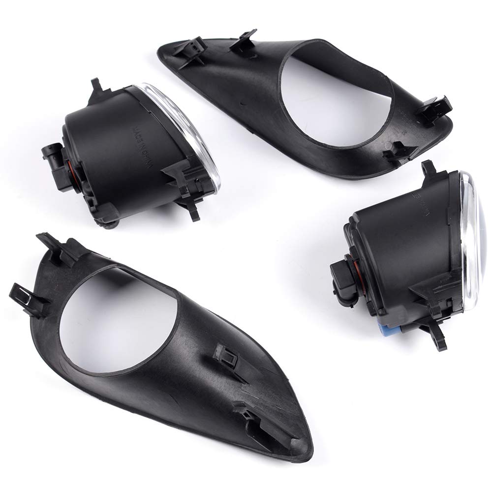 Compatible with Toyota Yaris Base/S 4-Door Sedan 2006-2011 Clear Lens Front Bumper Driving Lamp Fog Lights Assembly w/ H11 Bulbs+Switch+Relay+Wire