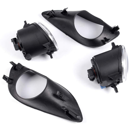 Compatible with Toyota Yaris Base/S 4-Door Sedan 2006-2011 Clear Lens Front Bumper Driving Lamp Fog Lights Assembly w/ H11 Bulbs+Switch+Relay+Wire