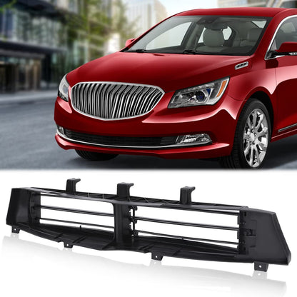 G-PLUS Front Bumper Shutters W/o Motor Compatible with Buick Lacrosse 2014 2015 2016 26202080 GM26202080 9054678 Dark Black