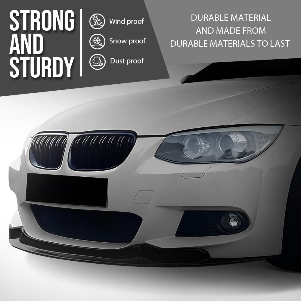 G-PLUS Front Bumper Lip Splitter Spoiler Compatible with BMW 3 Series E92 Coupe, E93 Convertible M Performance Sport Bumper Models 2010-2014 Front Bumper Lip Splitter Gloss Black