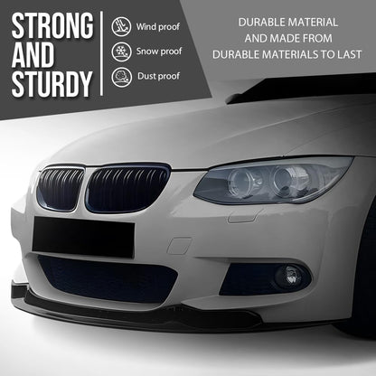G-PLUS Front Bumper Lip Splitter Spoiler Compatible with BMW 3 Series E92 Coupe, E93 Convertible M Performance Sport Bumper Models 2010-2014 Front Bumper Lip Splitter Gloss Black