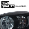 G-PLUS Headlights Assembly w/Bulbs Light Bar Left and Right Side Compatible with Dodge Ram 1500 2006-2008/Fit Dodge Ram 2500 3500 2006-2009 Smoke Lens Black Housing Clear Reflector
