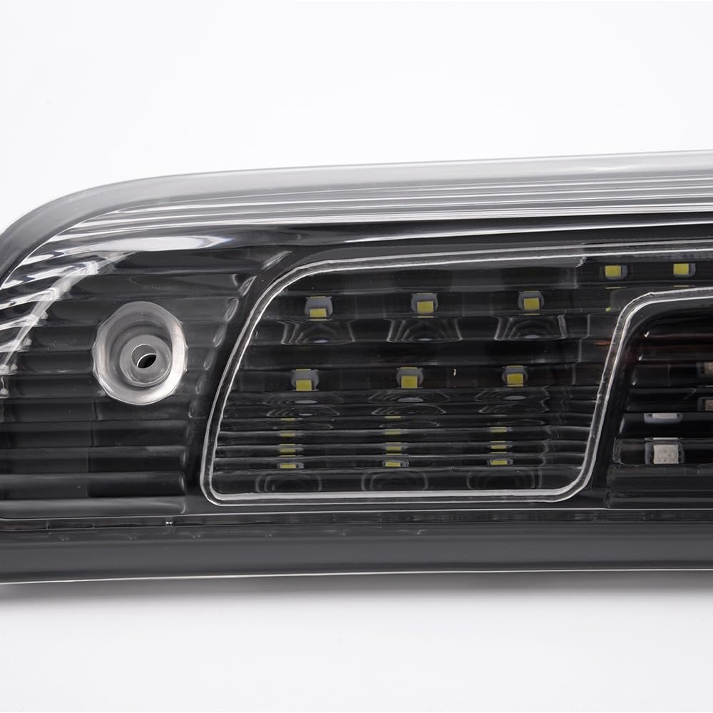 G-PLUS LED Third Brake Light Compatible with Chevy Silverado/GMC Sierra 1500 2500HD 2014-2018, 3rd High Mount Stop Lamps, Clear Lens Black Housing, 23509162 20979071