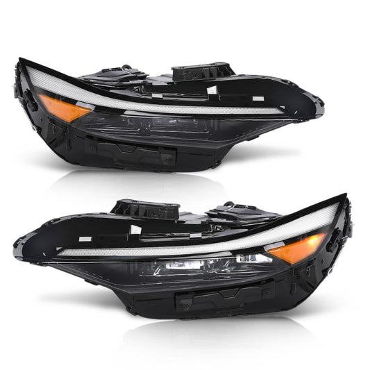 G-PLUS LED Headlight Assembly Left and Right Side Compatible with Hyundai Elantra 2024-2025 92102-AA740 2PCS Black