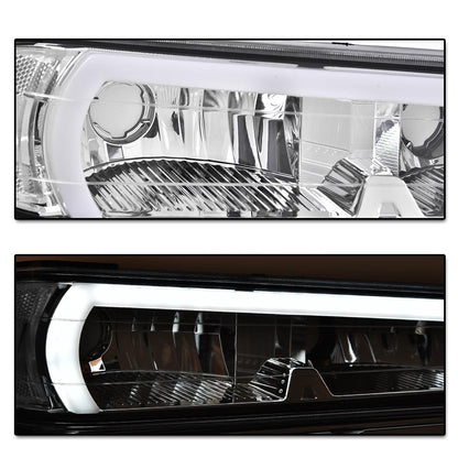 G-PLUS LED Headlights Compatible with Chevy Colorado/GMC Canyon 2004-2012,Fit Isuzu i-280 i-350 2006,Fit Isuzu i-290 i-370 2007-2008 Headlamps Clear Lens Chrome Housing Clear Reflector