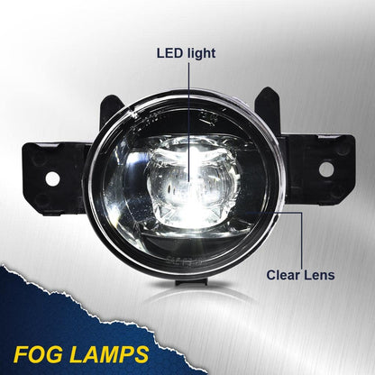 G-PLUS Fog Lights Assembly Replacement for 2019 2020 Nissan Altima 4-Door Sedan S SL SR SV Front Bumper Fog Lights w/Bulb Clear Lens LED Fog Lamps (Pair)