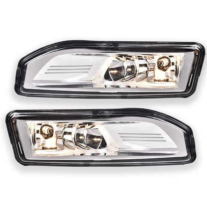 G-PLUS Fog Lights Assembly Replacement for 2017 2018 2019 Nissan Rogue/Kicks/Leaf/Versa Note S SL SR SV 4-Door Sedan OEM Clear Lens LED Fog Lamp,A Pair(Left+Right)