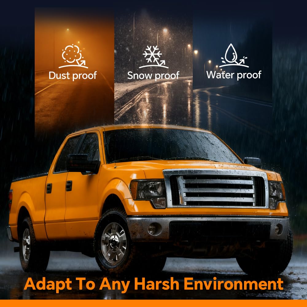 G-PLUS Headlights & Rear Tail Lights Assembly Compatible With Ford F150 2009-2014(Not Fit Flareside Models)