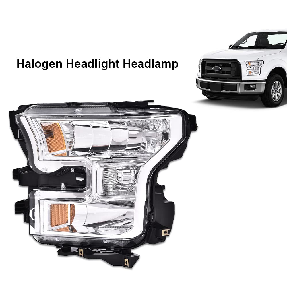 G-PLUS Left Driver Side Headlights Replacement Compatible With 2015-2017 Ford F150 Only (Not Compatible on Models w/ Factory LED Headlights) FL3Z13008B