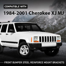 G-PLUS Front Bumper Reinforcement Brackets for Jeep Cherokee XJ MJ 1984-2001 Front View