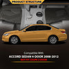 Floor Mats Fit Honda Accord Sedan 4-Door 2008 2009 2010 2011 2012 Not Fit Coupe 2-Door All Weather Full Cover Protection TPE Floor Cargo Liners 1st & 2nd Row Black, alfombras para carro