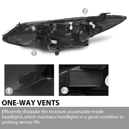 G-PLUS LED DRL Headlights Assembly w/Bulbs Driver and Passenger Compatible with Chevy Cruze 2016-2019 42680785 42680786 84106695 84156516 Bumper Headlamps,faros delanteros