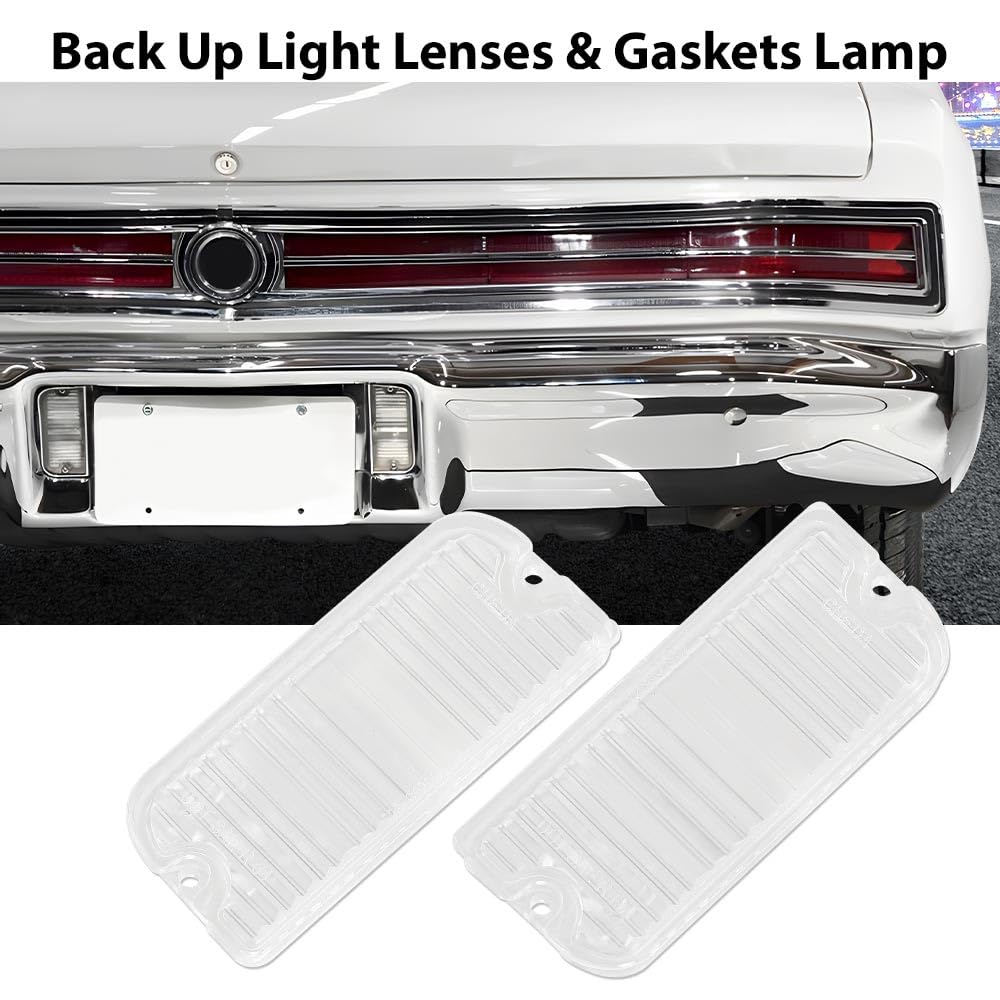 G-PLUS Back Up Light Lenses & Gaskets Lamp Compatible with Buick Skylark & Special 1964 1965 A Pair of Lenses & Gaskets & Mounting Screws