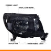 G-PLUS Headlights Compatible with Toyota Tacoma 2005-2011 Bumper Headlamps Left & Right Smoky Lens Black Housing Clear Reflector,faros delanteros