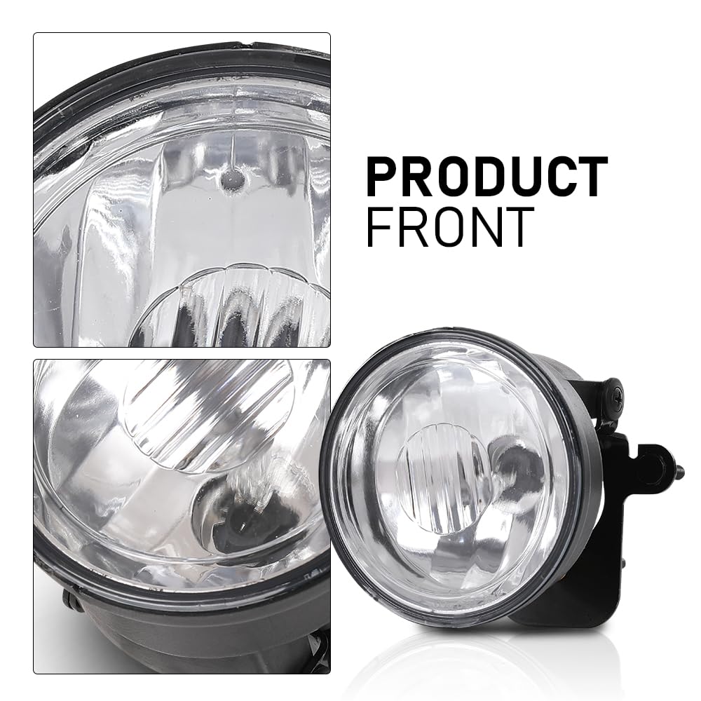 G-PLUS Fog Lights w/Bulb Pair Compatible with Chevy Tahoe Z71 2000-2006/Suburban 1500 Z71 2004-2006, Fit Pontiac Grand Prix 1997-2003/Sunfire 2000-2005(for Model w/Mounting Bracket) GM2592121