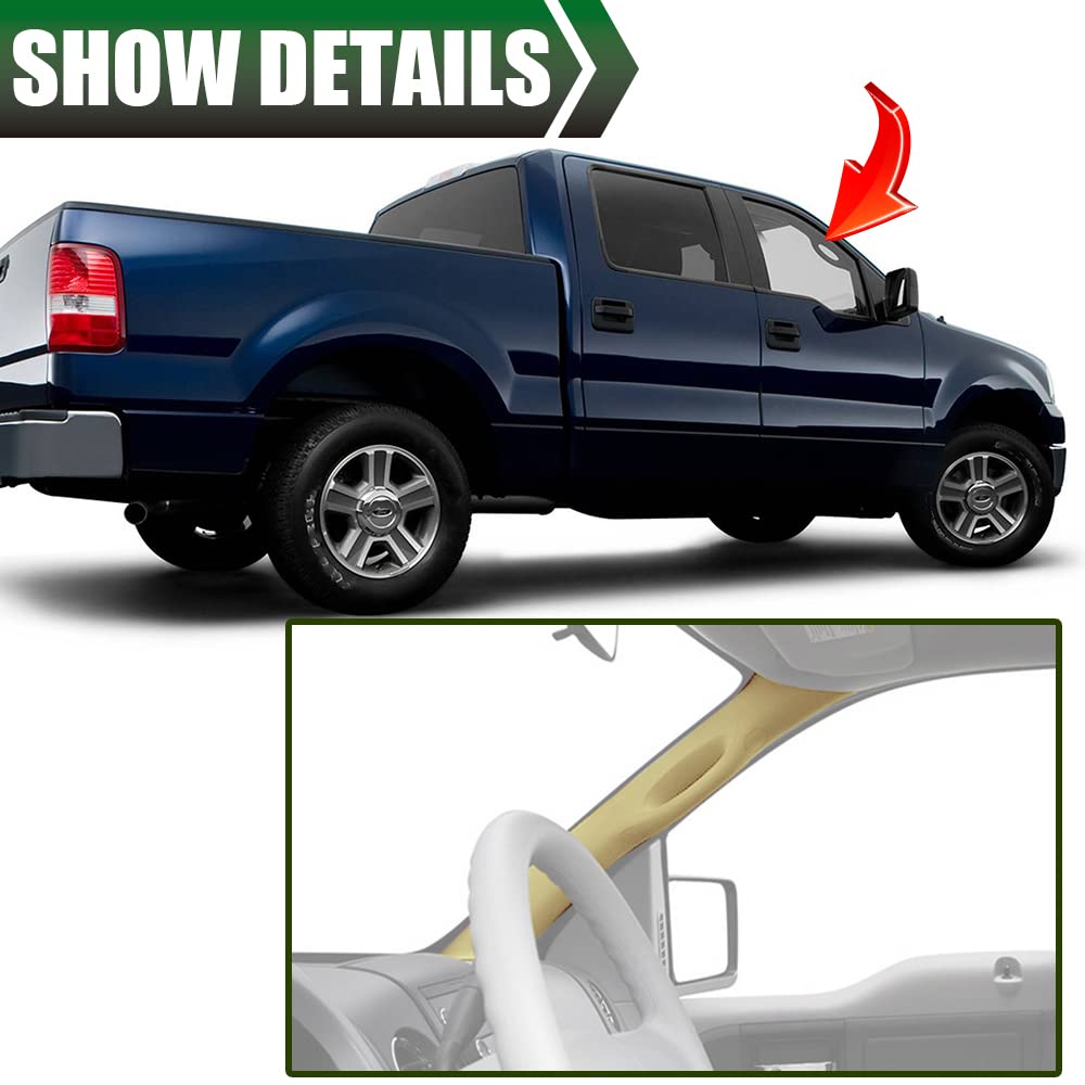 G-PLUS Front A Pillar Trim Handle Compatible with 2004-2008 F150, RH Passenger Side Inside Grab Handle 4L3Z1503598AAC (Beige)