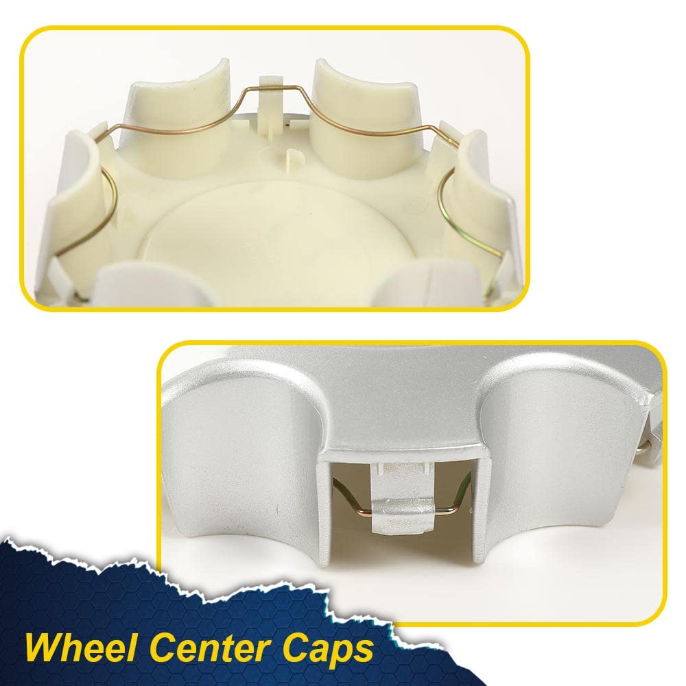 G-PLUS Wheel Center Caps Compatible with 03-07 Toyota Tundra Sequoia Replacement Hub Cap 4PC Kit, Silver
