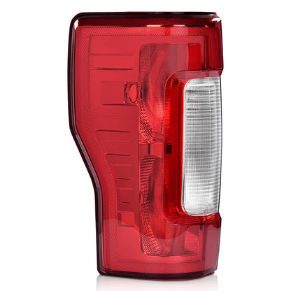 G-PLUS Rear Left Tail Light Assembly w/o Bulbs Compatible with Ford F250 F350 Super Duty 2017 2018 2019, Left Driver Side Rear Lamp Assembly, Red Lens Chrome Housing, FO2800256