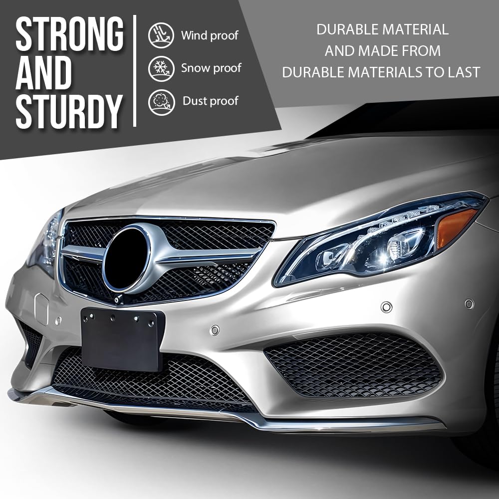 G-PLUS Front Bumper Body Molding Trim Compatible with Benz W207 E-Class E350 E400 E550 2014-2017 Fit Benz E400 2015 A2078850774, A2078850874 Silver 3Pcs