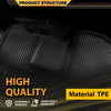 G-PLUS Floor Mats Compatible with Dodge Ram 2500/3500 2010-2018/Fit Dodge Ram 1500 2009-2023(19-23 Classic Body) Crew Cab w/Auto Trans All Weather Full Cover Protection TPE Liners 1st & 2nd Row 3PCS