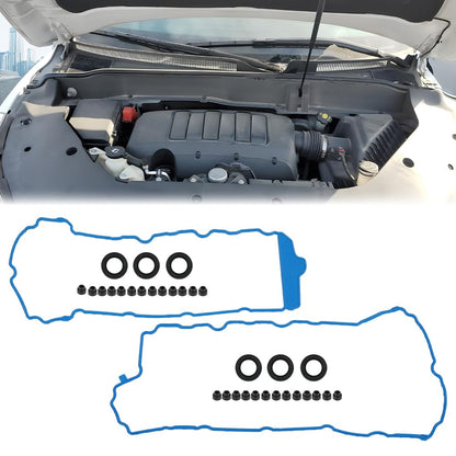 G-PLUS Valve Cover Gasket Set Blue VS50808R VS50502 Fit Cadillac CTS 2008-2015/Chevy Equinox 2010-2016/Buick Lacrosse 2010-2016/Cadillac SRX 2010-2016/GMC Terrain 2010-2016