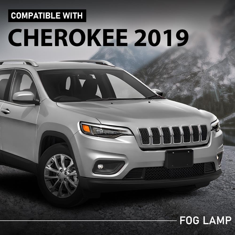 G-PLUS 1x LED Fog Light Left or Right Side Compatible with Jeep Cherokee 2019 68410368AB