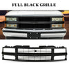 G-PLUS Front Bumper Grille Grill Black Compatible with Chevy Silverado Blazer C/K 1500 2500 3500 Suburban Tahoe 1994-2000 For Models with Composite Headlights 15981092 GM1200239