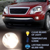 G-PLUS Bumper Fog Lights w/Bulbs Compatible With 2007-2014 GMC Acadia Yukon Pontiac/Chevy Avalanche Camaro Suburban Tahoe, Driving Lamps Pair,Clear Lens Black Housing