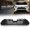 G-PLUS Front Bumper Upper Black Grille Grill Assembly Compatible with Toyota RAV4 2019-2023 531120R120