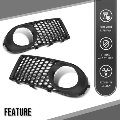 G-PLUS Pair Fog Light Trim Compatible with VW Beetle 2.5 2006-2008 Fit VW Beetle TDI 2006 1C0807684B01C, 1C0807683J01C Black