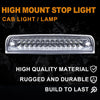 G-PLUS LED 3rd Third Brake Light Compatible with Dodge Ram 1500 2009-2017,Compatible with Dodge Ram 2500 3500 2010-2017 High Mount Dual Row Stop Cargo Lamps Clear Lens Chrome Housing
