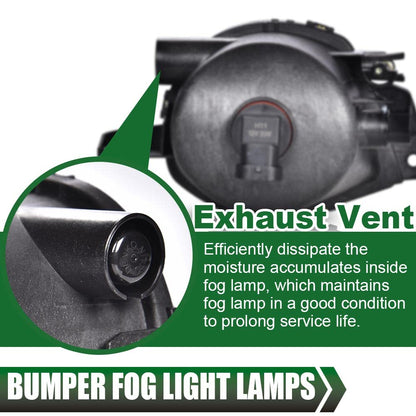 GPLUS Bumper Fog Lights W/bulb Compatible With 2006-2008 BMW E90 325i 328i 330i 335i, Driver & Passenger Side Bumper Mounted Fog Lamps (Smoky lens) neblineros para autos delantero faros antiniebla