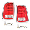 G-PLUS LED Tail Lights Rear Lamp Compatible with Dodge Ram 1500 2013-2018 Fit Dodge Ram 2500 3500 2014-2018Clear/Red Lens CH2800203C, CH2801203C Tail Lamps Rear Lamp Luces TraserasAssembly