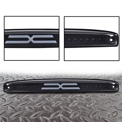 G-PLUS LED Rear Center Tailgate Lamp X Brake Light Compatible with 2003-2006 Dodge Ram 2500 3500 Led Tailgate Light Bar Replacement High Mounted Brake Light 05086509AA Smoky Lens Black Housing