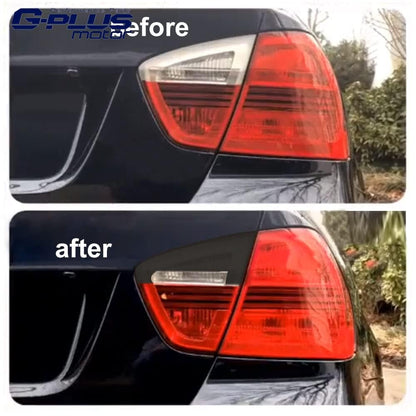 G-PLUS Tail Light Tint Film Compatible with BMW E90 3 Series Sedan 2006-2008 Taillight Vinyl Tint Film Precut Overlay Grey Tail Light Wrap Cover