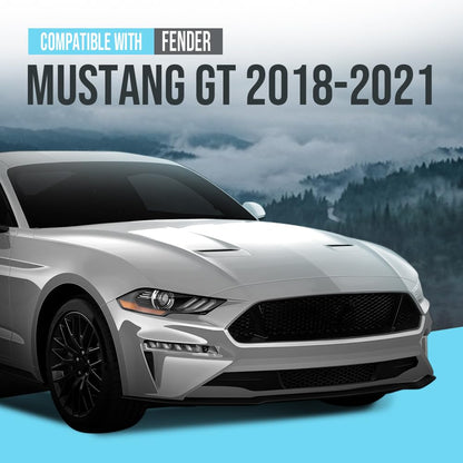 G-PLUS Front Right Passenger Side Fender Compatible with Ford Mustang GT 2018-2021 JR3Z16005A, JR3A16005B Black